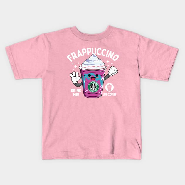 Unicorn Blended Beverage for Coffee lovers Kids T-Shirt by spacedowl